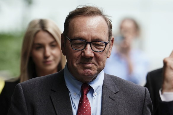 Actor Kevin Spacey leaves Southwark Crown Court in London.