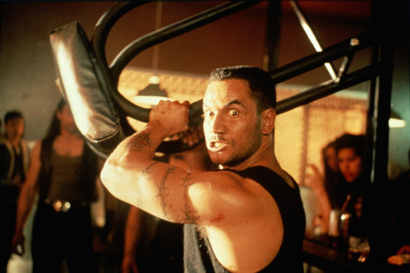 Temuera Morrison as the terrifying and violent “Jake the Muss” in the film, “Once Were Warriors”.