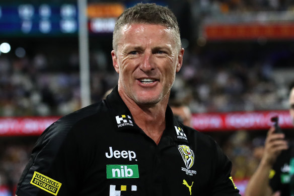 Richmond coach Damien Hardwick. 