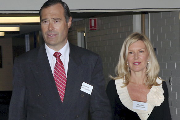 A disappointed Abercrombie and wife Shadda after his failure to win preselection for Higgins in 2009. 
