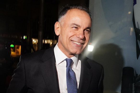 John Pesutto arrives at the Administrative Committee meeting to plead his case.