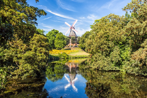 An old windmill in Bremen.