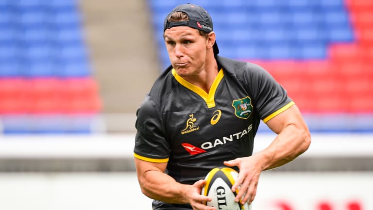 Captain's run: Michael Hooper is pumped for the upcoming clash with Wales. 