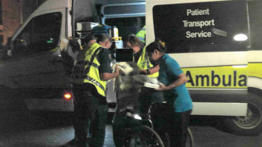 A photos from the day Earle Haven was evacuated tendered as exhibits at the Royal Commission into Aged Care Quality and Safety.