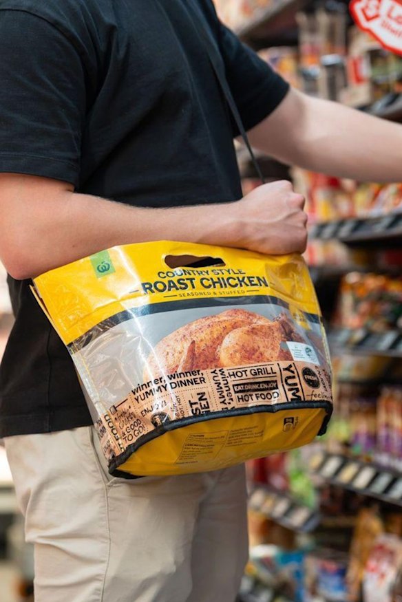 The Woolworths roast chicken handbags land this week. 