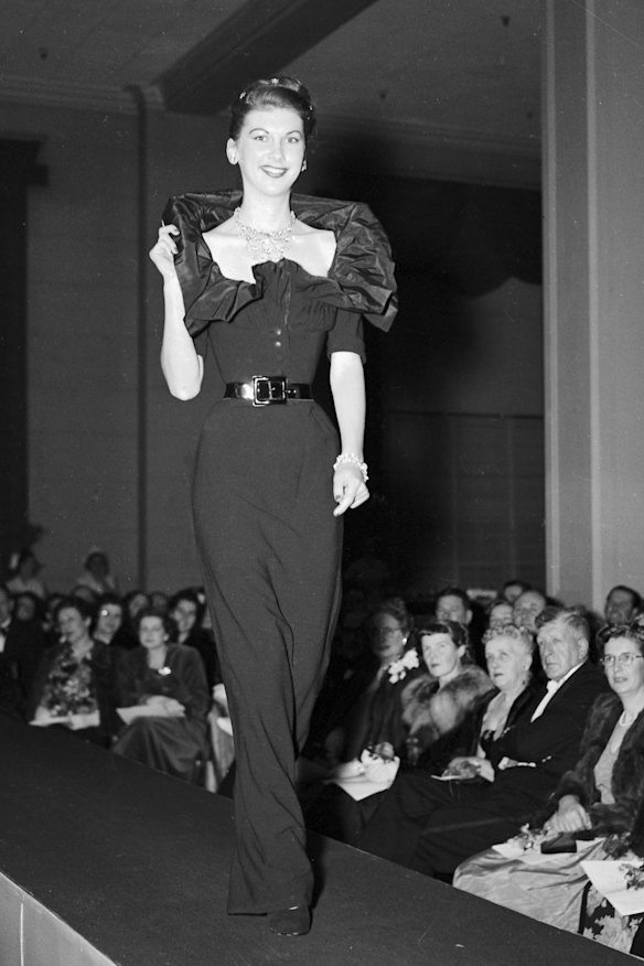 The Christian Dior fashion parade at David Jones in Sydney, on July 31, 1948.