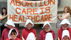 Protesters outside the South Australian parliament last week before a narrowly defeated bill to outlaw terminations after 27 weeks and six days.