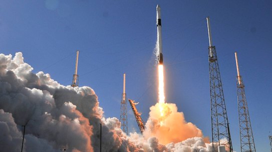 A SpaceX Falcon 9 rocket lifts off toward the International Space Station, where tourists could soon be holidaying. 