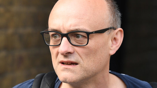 Dominic Cummings, chief adviser to Prime Minister Boris Johnson, leaves his home on May 26. Johnson's polling is plummeting over the scandal.