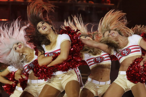 San Francisco 49ers cheerleaders during Super Bowl week in Miami this year.