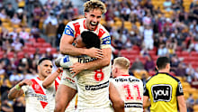 Ryan Couchman celebrates with Loko Pasifiki Tonga. 