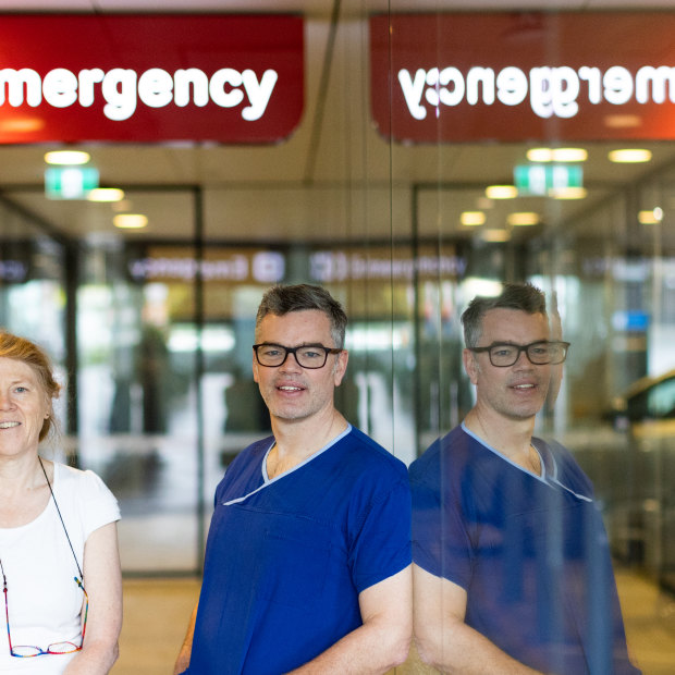 Royal Children’s Hospital director of emergency medicine Joanne Grindlay and director of trauma service Warwick Teague.