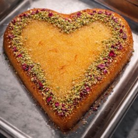 Oh My Knafeh is running a heart-shaped version of its signature dessert. 