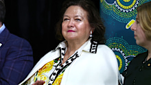 Gina Rinehart seen at a Swimming Australia event. 
