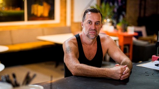 Stuart McKenzie, owner of South of Johnston cafe, has had to shut after huge decline in trade.
