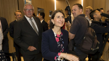 NSW Premier Gladys Berejiklian at the hospital opening on Monday. 
