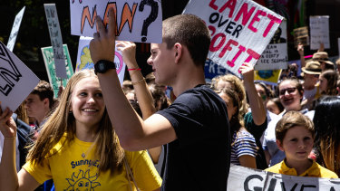 Students across Australia walked out of school to protest inaction on climate change.