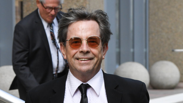 Australian singer John Paul Young, who made "Love Is In The Air" a hit in the 1970s, leaves the Federal Court in Sydney.