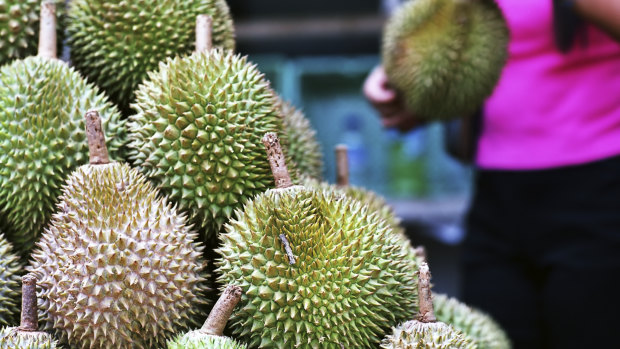 Researchers have found a way to turn fruit waste from durian (above) and jackfruit into renewable energy storage.