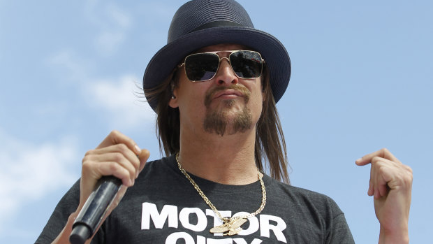 Kid Rock performs before the Daytona 500 NASCAR Sprint Cup in 2015. 
