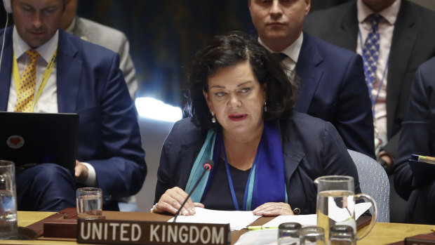 United Kingdom's United Nations Ambassador Karen Pierce
