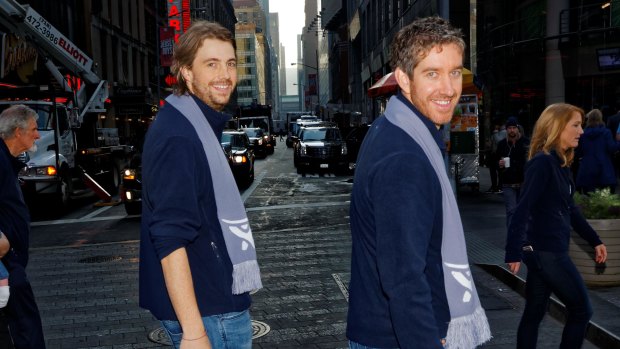 Atlassian co-founders Mike Cannon-Brookes (left) and Scott Farquhar in New York.