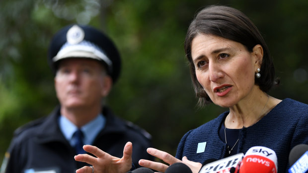 NSW Premier Gladys Berejiklian provides an update on the state's coronavirus numbers on Thursday morning. 