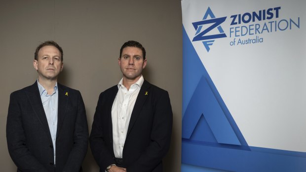 Zionist Federation of Australia president Jeremy Leibler (left) and chief executive Alon Cassuto.