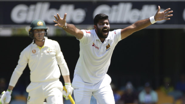 Out of action: Lahiru Kumara will miss the second Test with a hamstring tear.