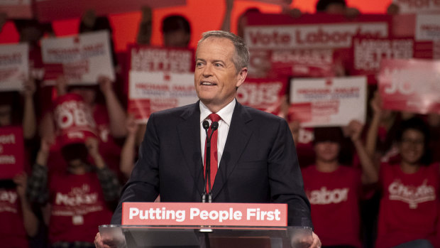 Bill Shorten at the NSW Labor election launch at Revesby Workers Club. 