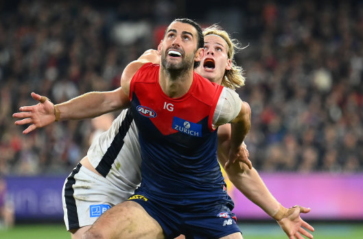 Brodie Grundy faces his old club for the first time on Monday.