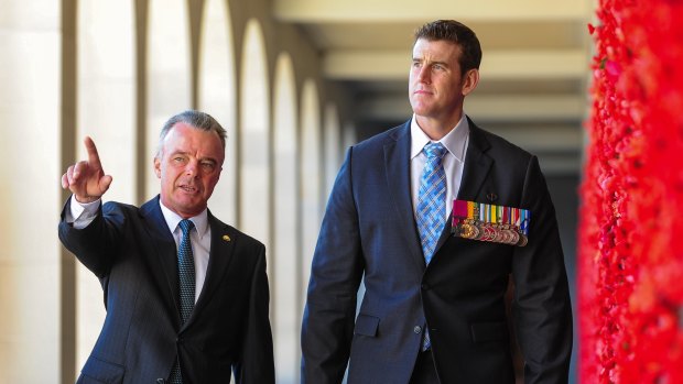 War Memorial head Brendan Nelson and SAS veteran Ben Roberts-Smith.