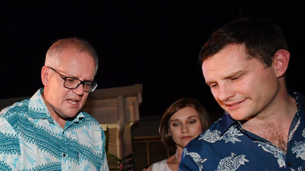 Prime Minister Scott Morrison and Minister for International Development and the Pacific, Alex Hawke hosted a barbecue in Honiara in June.