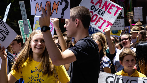 Students across Australia walked out of school to protest inaction on climate change.