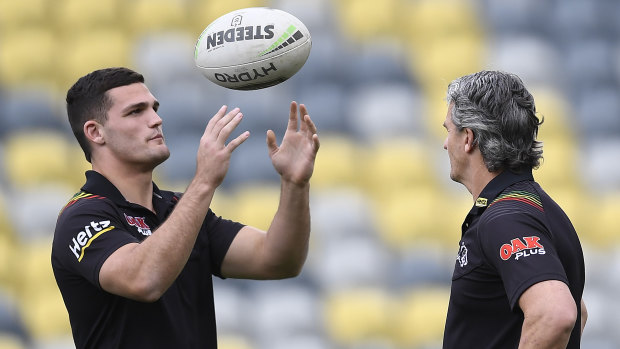 Nathan and Ivan Cleary are set to collect an historic father-son Dally M double on Monday night.