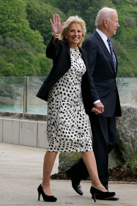 Jill and Joe Biden. Jill is right on trend as the fashion business itself is embracing second use.