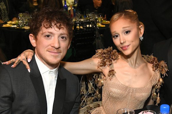Ariana Grande with Ethan Slater in 2025.