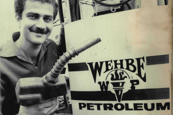 Ray Aoude, manager of Wehbe Petroleum at Kemps Creek, offers fuel for 1c per tank in 1986.