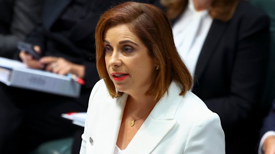 Anika Wells during question time in parliament on Tuesday.