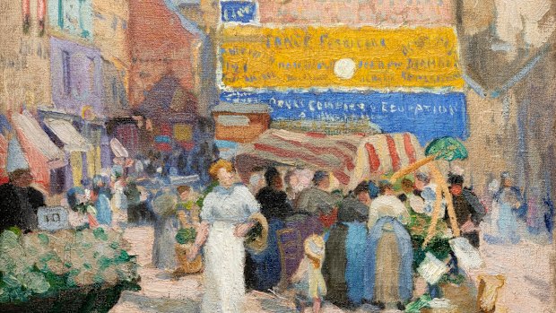 Ethel Carrick’s Rue Mouffetard (1910).