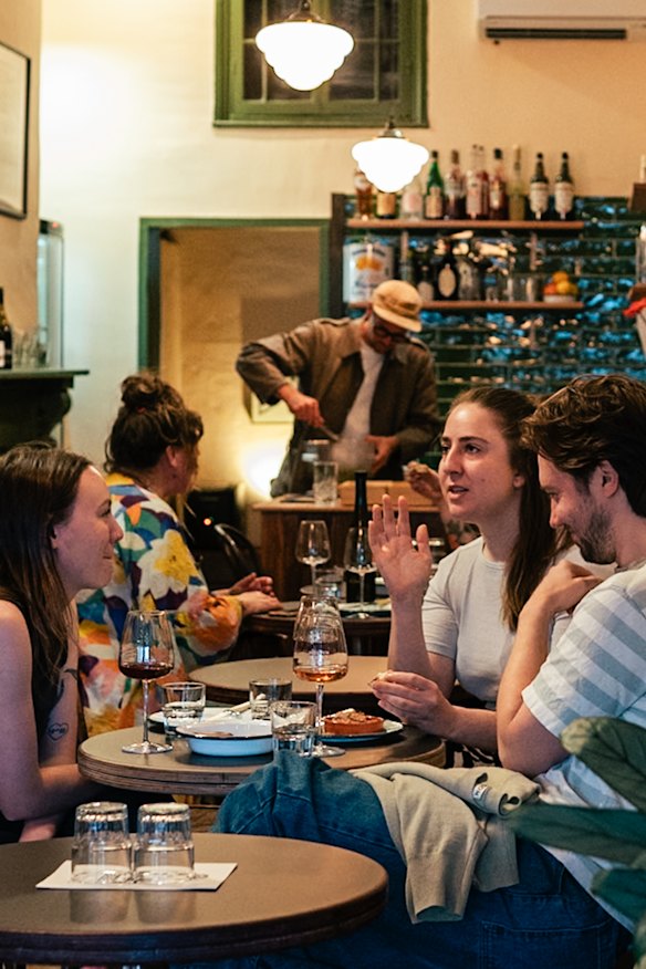 Inside the Castlemaine wine bar.