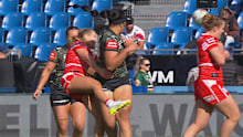 Ivana Lauitiiti’s tackle on Kasey Reh.