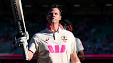 Steve Smith walks off the SCG after a century in the 2025/26 Ashes at the SCG in January.