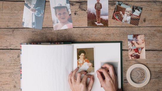 The pre-digital era practice of putting photos in albums was always a sticky affair.