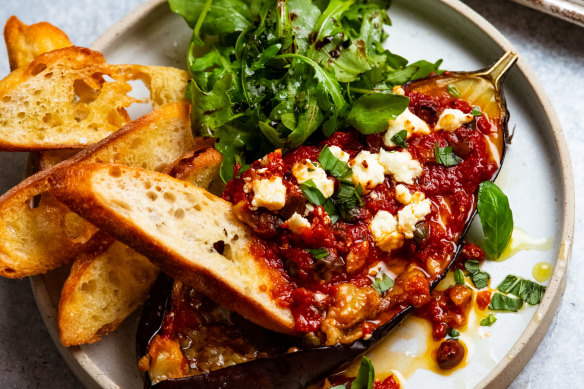 Mediterranean baked eggplant.