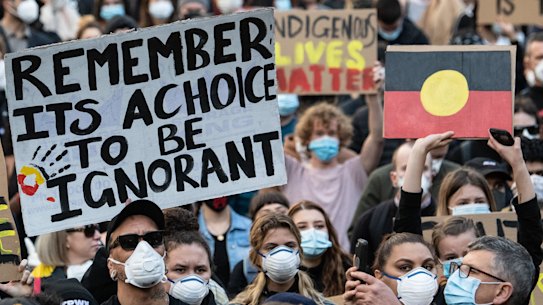 The Black Lives Matter rally in Sydney attracted an estimated 20,000 people on the weekend.