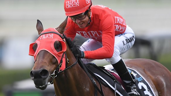 Red alert: Redzel wins the inaugural Everest in 2017.