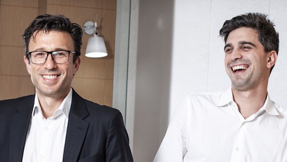 Afterpay executives Anthony Eisen and Nick Molnar stand to make millions from stock options.