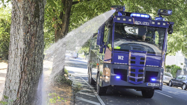 German police find a new use for their water cannons amid record-breaking heat in that country on Wednesday. Those heat records, though, may last just one day.