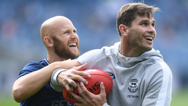 Cats coach Chris Scott expects Gary Ablett (left) to play against the Roos.